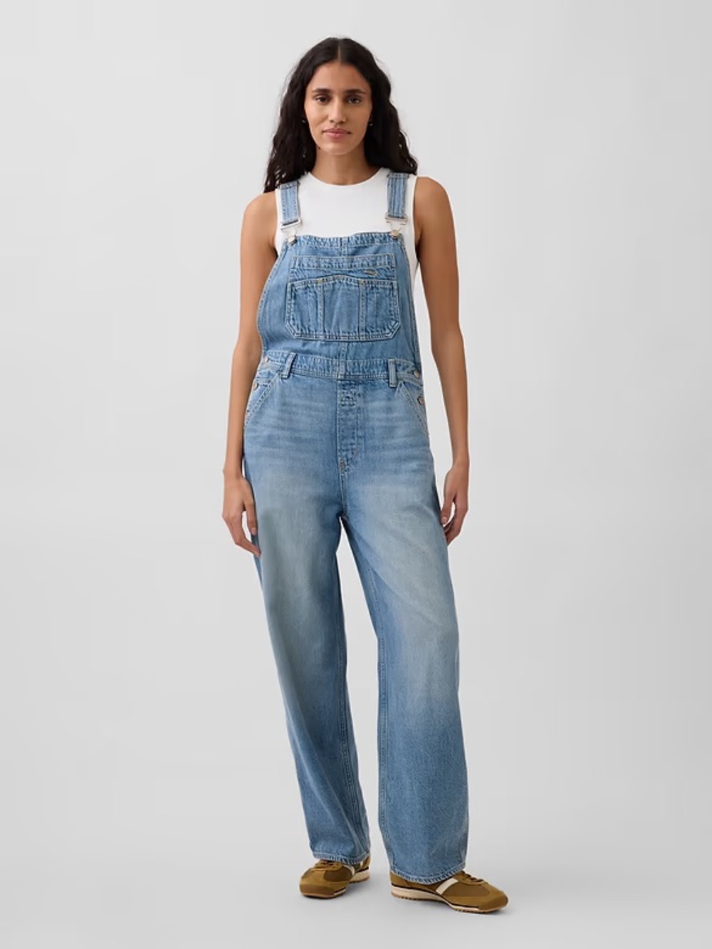 GAP Medium Wash Relaxed Denim Women's Overalls